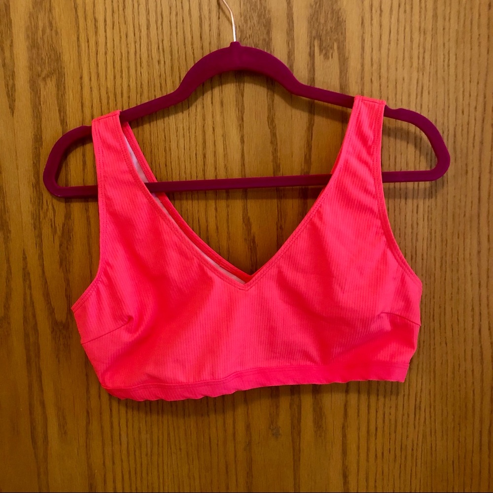 neon pink bikini top